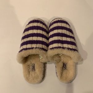 UGG Slipper (Purple and White striped)